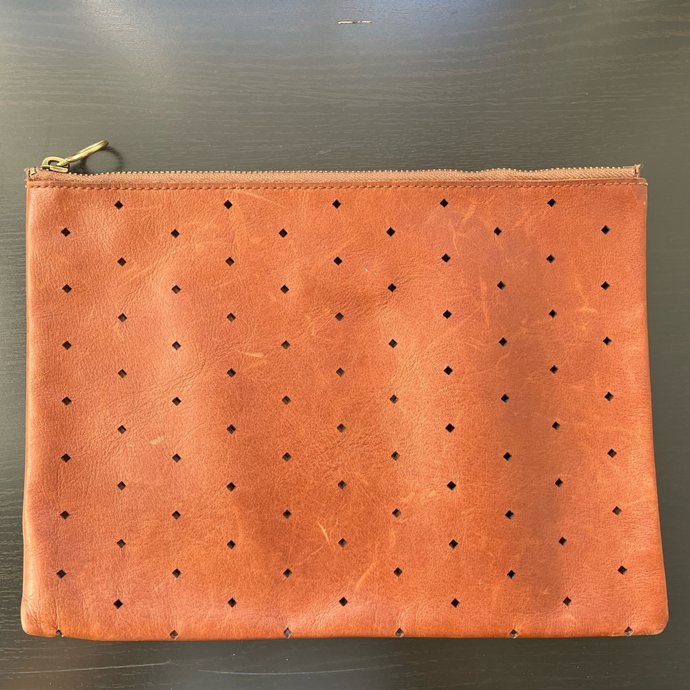 Madewell The Large Pouch Clutch: Geo Hole Punch Edition